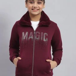 Monte Carlo Kids Wine Printed Full Sleeves Sweatshirt-image-70