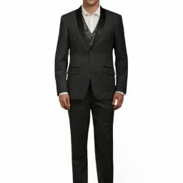 Louis Philippe charcoal-grey Geometric Suits-image-52