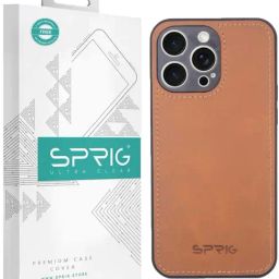 Sprig Matte Leather Back Cover for APPLE iPhone 15 Pro Max (Brown)-image-76