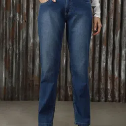 High Star Women Solid High-Rise Low Distress Light Fade Jeans-image-53