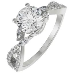 Emori 14k White Gold & Diamond Pave Engagement Ring-picture-13