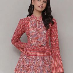 aarke Ritu Kumar Red Floral Print Kurta-image-58