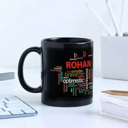 FNP Black Ceramic Full Of Qualities Personalised Mug (325ml)-image-43
