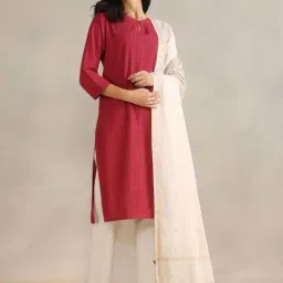 Fabindia Beige Woven Dupatta-picture-10