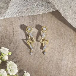 P.N.Gadgil Jewellers 14KT Yellow Gold and Diamond Drop Earring for Women-image-36