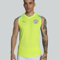Puma Yellow Slim Fit Printed Jersey-image-68