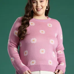 DressBerry Curve Floral Design Pullover-picture-15
