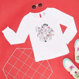YU by Pantaloons Kids White Printed Full Sleeves Top-image-61
