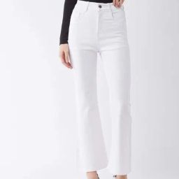 Miss Chase White Bootcut High Rise Clean Look Regular Stretchable Denim Jeans-image-78