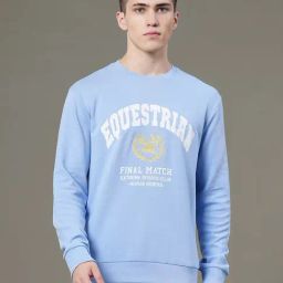 Red Tape Powder Blue Baggy Fit Printed Sweatshirt-picture-28