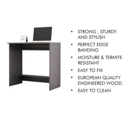 HEXA RED Grey Engineered Wood Study Table For Work From Home Students & Computer Table image 2