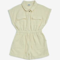 Y&F Kids by Westside Off-White Crinkle-Textured Cotton Playsuit-picture-24
