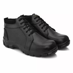 Enrich Field Steel ToeSafety Shoes Pure Leather Anti-SkidSize UK 10 Black Model 70BK-image-26
