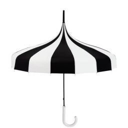 Little Surprise Box Black & White Color Block 2 Fold Umbrella-7