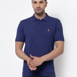 Red Tape Dark Blue Cotton Regular Fit Polo T-Shirt-image-42