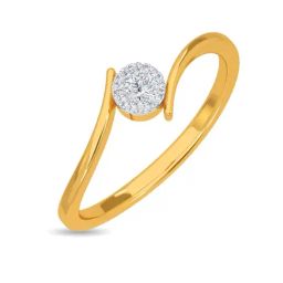Kisna Diamond & Gold Jewellery Koru for her 14k (585) Diamond & Gold Ring For Women-image-44