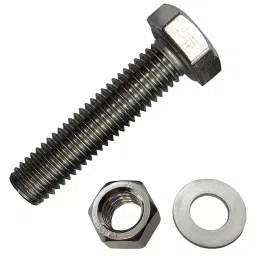 Whiteshark S.S Nut Bolt Washer Stainless Steel with Hex Head 50x8x50 mm Shape for Indoor & Outdoor, (Pack of 20 Pcs)-17