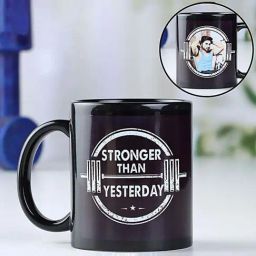 FNP Black Ceramic Personalised Gym Lover Photo Mug (325ml)-image-84