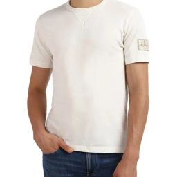 Calvin Klein Ivory Regular Fit T-Shirt-16
