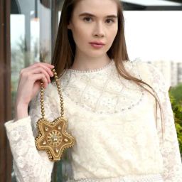 Odette Golden Embellished Clutch-picture-10