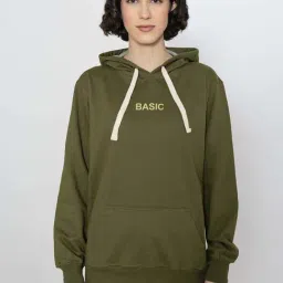 Lounge Dreams Olive Plain Hoodie-picture-45