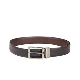 Louis Philippe Men Black & Brown Textured Reversible Leather Belt-image-37