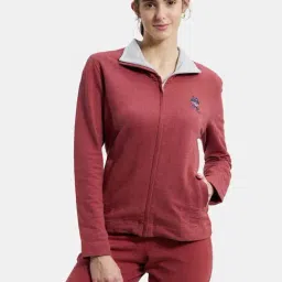 Jockey Rust Red Melange Cotton UL08 Jacket-picture-6