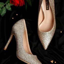 Flat N Heels Women's Gold Stiletto Pumps-image-40