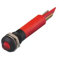 RS PRO Red Panel Mount Indicator 24V AC, Mounting Hole Size 8 mm, Termination Type Solder Tab, Model No 208352-1