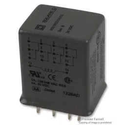 SQUARE D BY SCHNEIDER ELECTRIC Relay, 4Pdt, 30Vdc, 5A, 8501RSD34V53-8