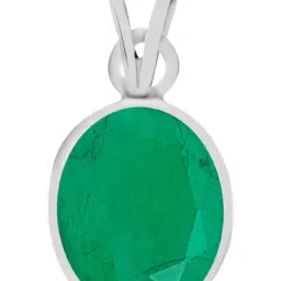 Clara Green Emerald 3cts Sterling Silver Pendant-7