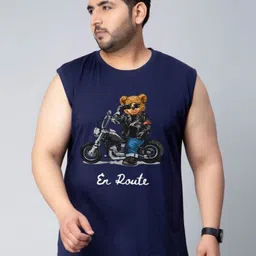 Toodle Plus Men Plus Size Printed Sleeveless Vest T-Shirt-image-34