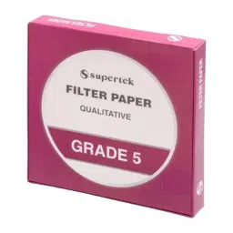 Supertek White Round Qualitative Filter Paper, Grade 5, Diameter 90 mm, FP-005-090 (Pack of 100) image 2