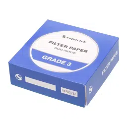 Supertek White Round Qualitative Filter Paper, Grade 3, Diameter 125 mm, FP-003-125 (Pack of 100) image 2