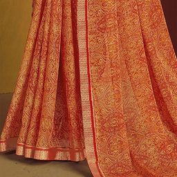 DIVASTRI Geometric Print Regular Saree With Unstitched Blouse Piece image 3