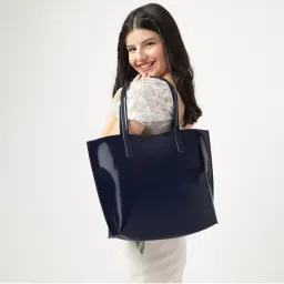 fastrack accessories Fastrack Navy Blue Party Tote Bag for Women-picture-40