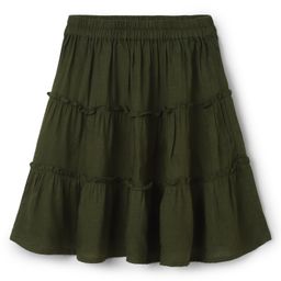 Chuppan Chupai Solid Tiered Skirt - Green-image-92