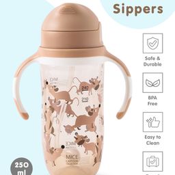 fab n funky Twin Handle Sipper Cup with Pop Up Straw Pink - 300 ml-picture-15