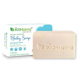 The Eco Mama Tear Free Moisturizing Baby Soap 100 g- Pack of 3| Relieves Itching, Rashes & Inflammation | Toxin Free-image-51