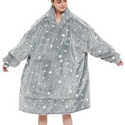 Sanjary Glow in The Dark Hoodie Blanket for Winnter Color Design May Vary-image-47