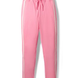 Olio Kids Sinker Knit Full Length Track Pant with Tape Detailing - Pink-picture-15
