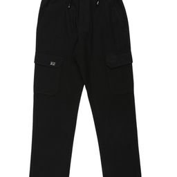 CAVIO Cotton Woven Solid Cargo Pants - Black-picture-46