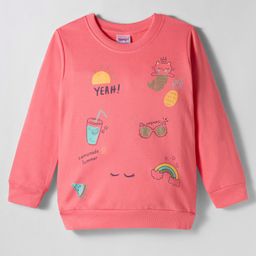 Tango Looper Knit Full Sleeves T-Shirt with Tropical Theme Print - Coral-picture-25