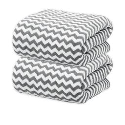 Black Gold Grey & White 2 Piece Striped Terry Cotton 300 GSM Towel Set-picture-33