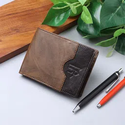 JND Men Textured Bi-Fold Wallet with Multiple Card Slots image 5