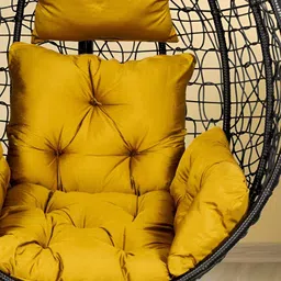 Swingzy Gold & Black Egg-Shaped Hammock Swing With Cushion-image-23