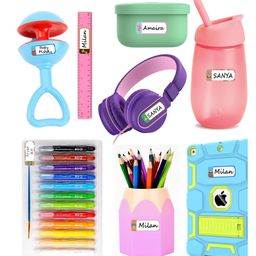 InstaLabels Nursery and Kindergarten Labels Pack - 67 Writeable Waterproof Labels and Tags image 4