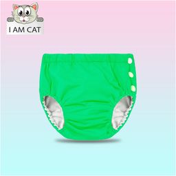 Chinmay Kids Combo of Baby Swim Diaper Waterproof Reusable Leakproof Adjustable Pool Swimsuit & Adjustable Size Baby Cloth Button Diaper Washable/Reusable Nappies for Infants With White Insert image 4