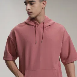 HIGHLANDER Men Hooded Drop-Shoulder Sleeves Pockets T-shirt-image-84