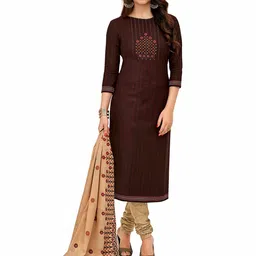 MIRAAN Printed Pure Cotton Unstitched Dress Material-image-92